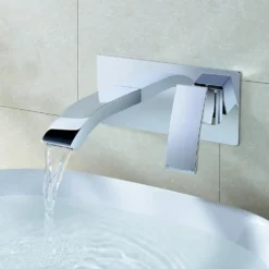 Vellamo City Wall Mounted Chrome Basin Mixer Tap