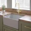 Vellamo Composite White Belfast Kitchen Sink & Waste - 595 x 455mm