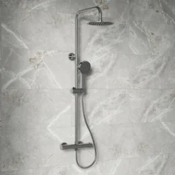 Vellamo Connect Full Bathroom Suite with 1700mm L Shaped Shower Bath