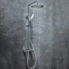 Vellamo Cool Touch Thermostatic Shower Set with Large Thin Fixed Head