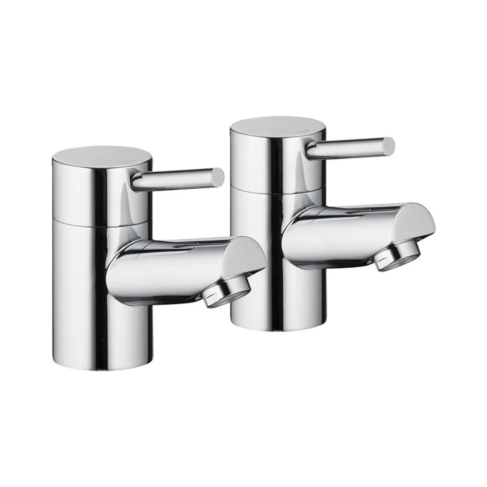 Vellamo Curvo Bath Pillar Taps