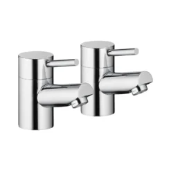 Vellamo Curvo Bath Pillar Taps