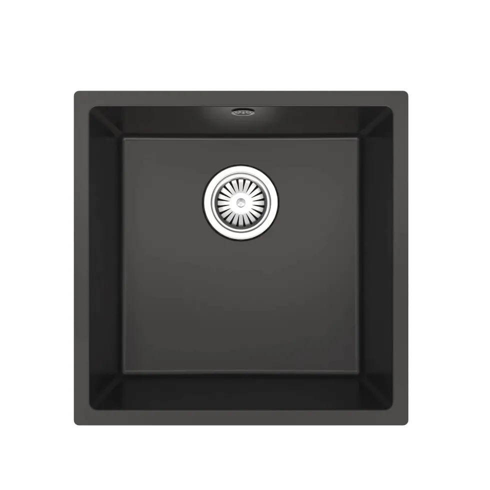 Vellamo Designer 1 Bowl Comite Composite Inset/Undermount Kitchen Sink & Waste - 440 x 440mm