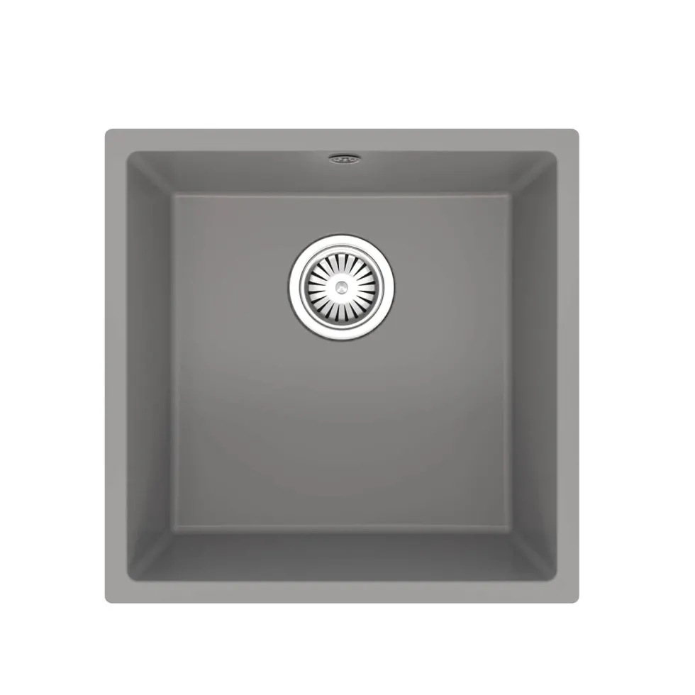 Vellamo Designer 1 Bowl Comite Composite Inset/Undermount Kitchen Sink & Waste - 440 x 440mm