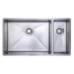 Vellamo Designer 1.5 Bowl Inset/Undermount Stainless Steel Kitchen Sink & Waste Kit - 800 x 440mm
