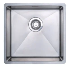Vellamo Designer Single Bowl Inset/Undermount Stainless Steel Kitchen Sink & Waste Kit - 450 x 440mm