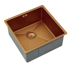 Vellamo Designer Single Bowl Inset/Undermount Stainless Steel Kitchen Sink & Waste - 440 x 440mm