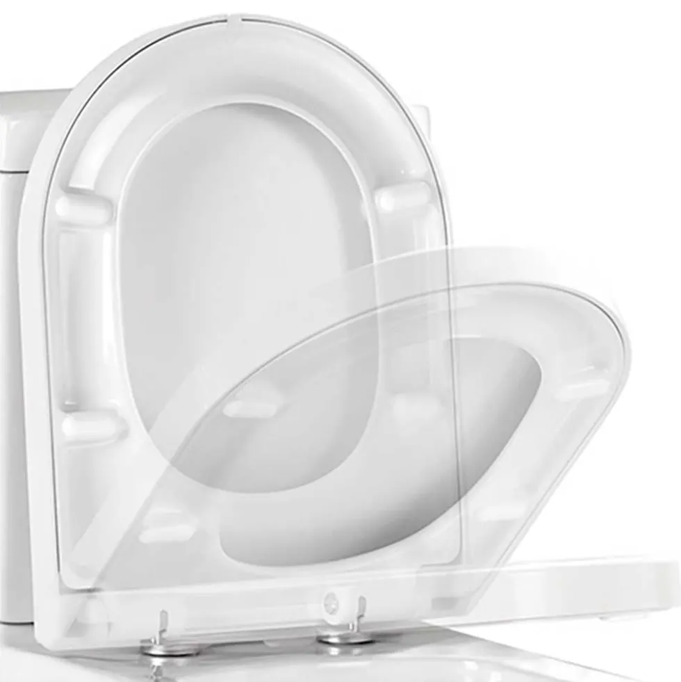 Vellamo D-Shaped Soft-Close Toilet Seat with Quick Release Hinges - 450 x 370mm