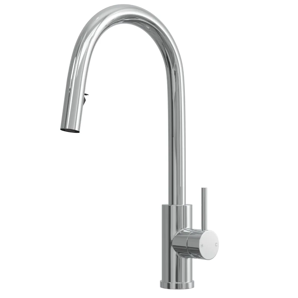 Vellamo Eclipse Concealed Pull Out Spray Single Lever Mono Kitchen Mixer Tap