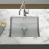 Vellamo Edge 1 Bowl Inset/Undermount Stainless Steel Kitchen Sink & Waste Kit - 530 x 430mm