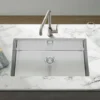 Vellamo Edge Extra Large 1 Bowl Inset/Undermount Stainless Steel Kitchen Sink & Waste Kit - 730 x 430mm