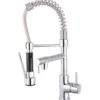 Vellamo Hanbury Baby Dual Spout Professional Pull Out Spray Kitchen Mixer Tap - Polished Chrome