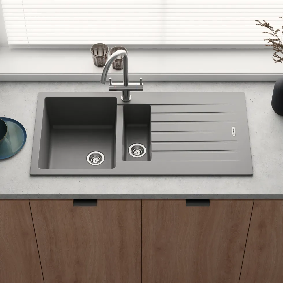 Vellamo Horizon 1.5 Bowl Granite Composite Kitchen Sink & Waste - 1000 x 500mm