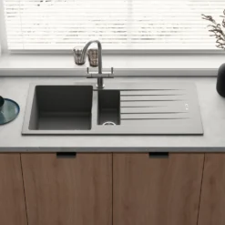 Vellamo Horizon 1.5 Bowl Granite Composite Kitchen Sink & Waste - 1000 x 500mm