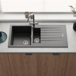 Vellamo Horizon 1.5 Bowl Granite Composite Kitchen Sink & Waste - 1000 x 500mm