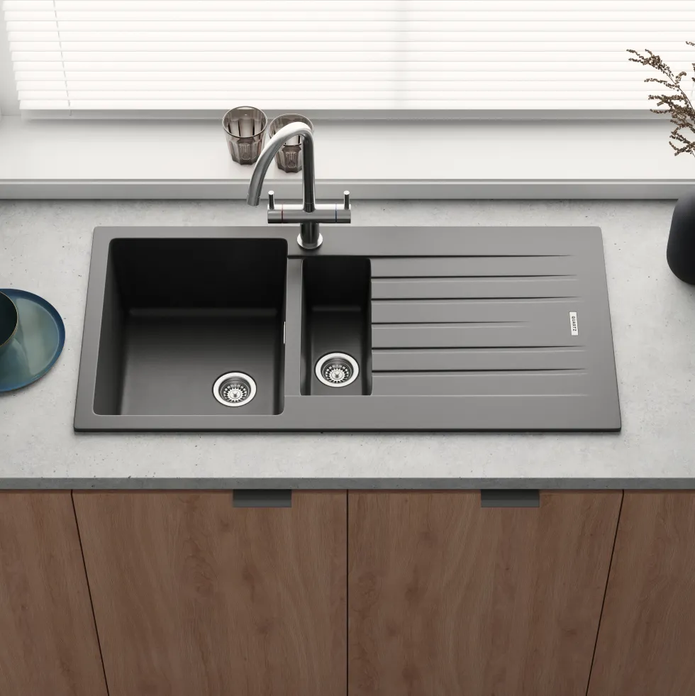 Vellamo Horizon 1.5 Bowl Granite Composite Kitchen Sink & Waste - 1000 x 500mm