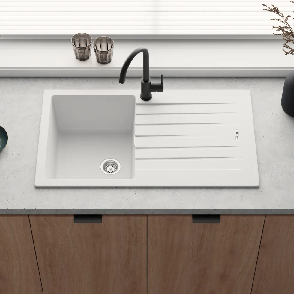 Vellamo Horizon Compact 1 Bowl Granite Composite Kitchen Sink & Waste - 860 x 500mm