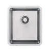 Vellamo Horizon Compact 1 Bowl Undermount Stainless Steel Kitchen sink & Waste Kit - 390 x 450mm