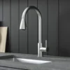 Vellamo Inspire Pull Out Spray Mono Kitchen Mixer Tap - Brushed Steel