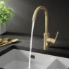 Vellamo Kara Single Lever Mono Kitchen Mixer Tap - Brushed Brass