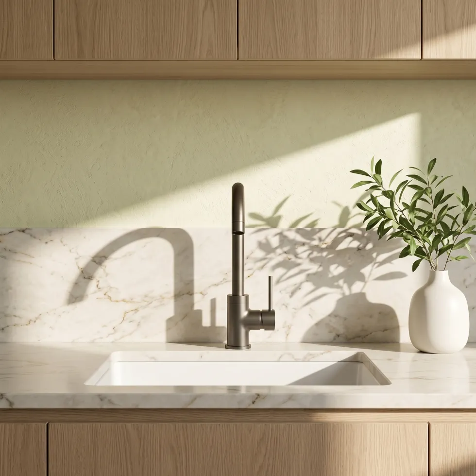Vellamo Kara Single Lever Mono Kitchen Mixer Tap - Gunmetal