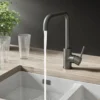 Vellamo Koro U Spout Single Lever Mono Kitchen Mixer Tap - Gunmetal