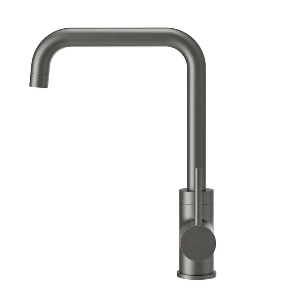 Vellamo Koro U Spout Single Lever Mono Kitchen Mixer Tap - Gunmetal