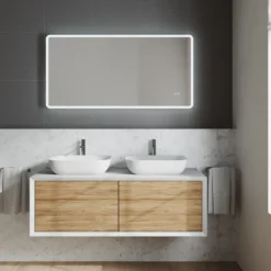 Vellamo LED Frame Mirror with Touch Sensor, Demister & Bluetooth - 1200 x 600mm