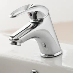 Vellamo Loop Small Basin Mixer with Clicker Waste