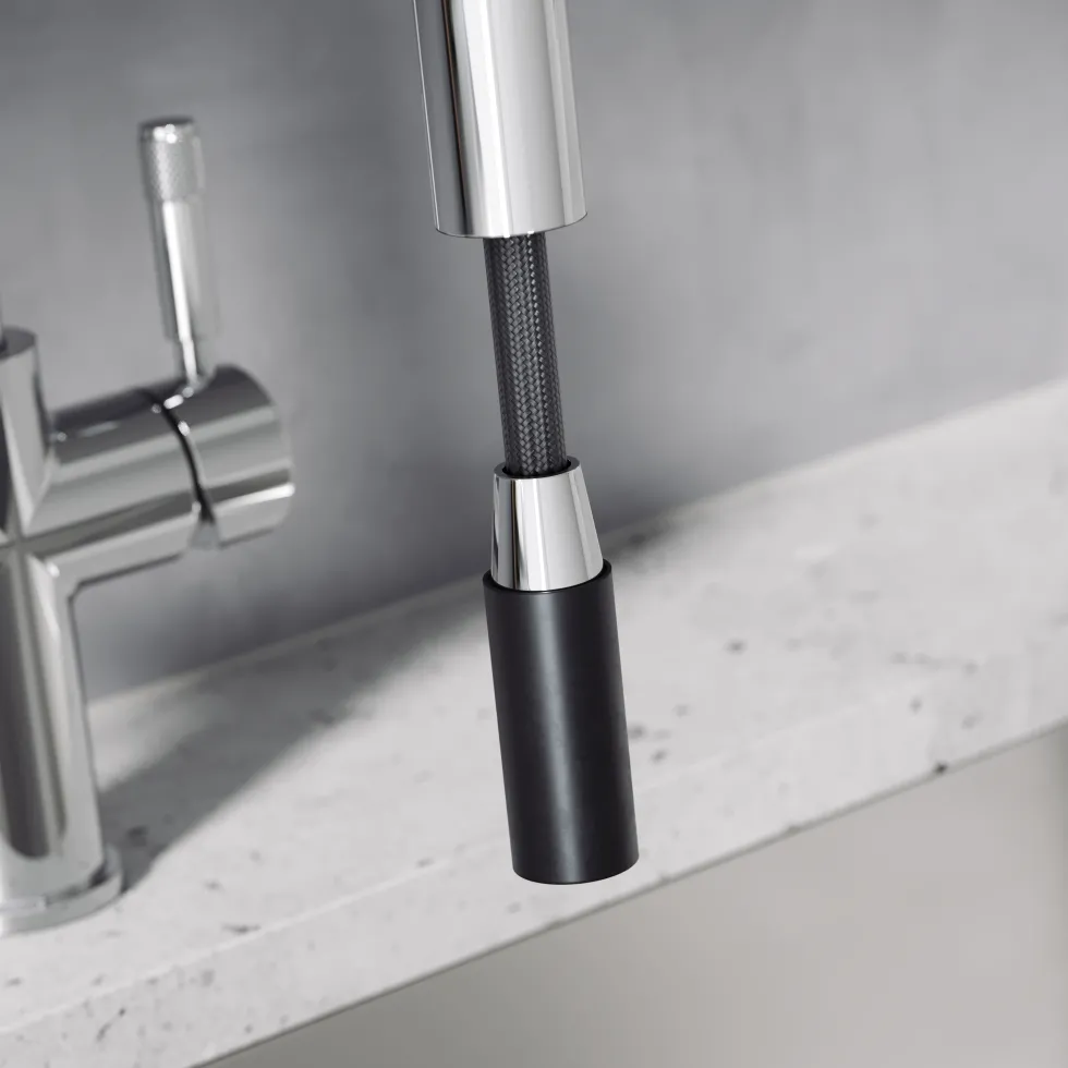 Vellamo Luna 4-in-1 Pull Out Instant Boiling Water Tap with Boiler & Filter