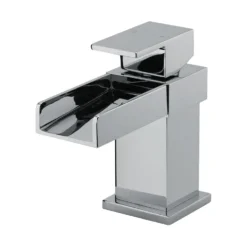Vellamo Maya Mini Waterfall Basin Mixer with Clicker Waste