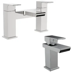 Vellamo Relate Waterfall Basin Mixer & Bath Filler Pack