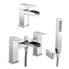 Vellamo Reve Waterfall Basin Mixer & Waterfall Bath Shower Mixer Value Pack