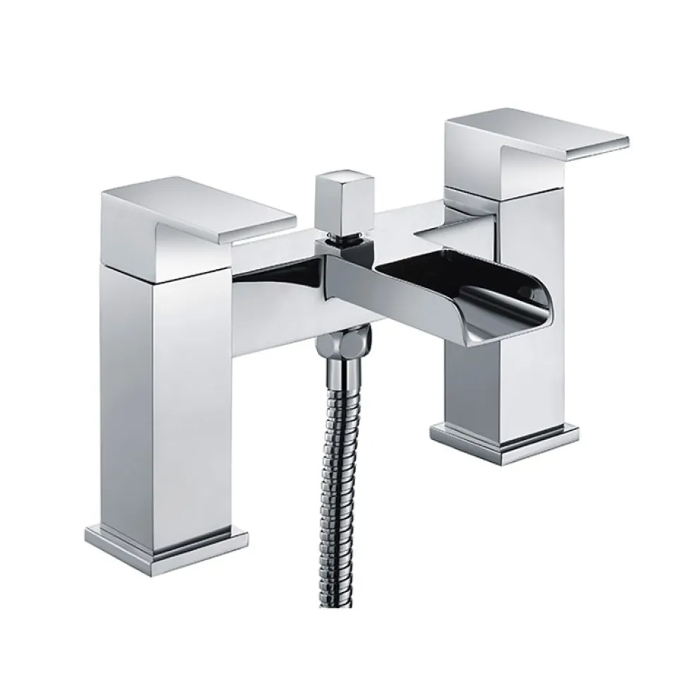 Vellamo Reve Waterfall Basin Mixer & Waterfall Bath Shower Mixer Value Pack