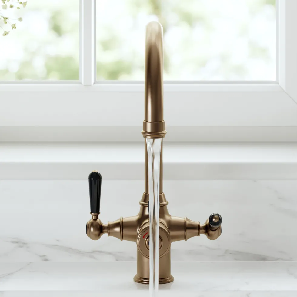 Vellamo Rigel Traditional Cruciform 3-in-1 Instant Boiling Water Tap with Boiler & Filter