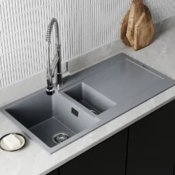 Vellamo Rocca 1.5 Bowl Granite Composite Inset Kitchen Sink & Waste - 1000 x 500mm