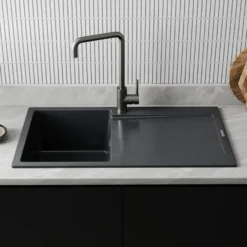 Vellamo Rocca Compact 1 Bowl Granite Composite Inset Kitchen Sink & Waste - 860 x 500mm