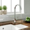 Vellamo Sidra Twin Lever Mono Kitchen Mixer - Polished Chrome