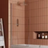 Vellamo Square Corner 6mm Glass Bath Screen - 1400 x 800mm