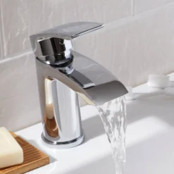 Vellamo Swift Chrome Basin Mixer Tap & Waste