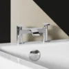 Vellamo Swift Chrome Deck Mounted Bath Filler
