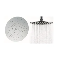 Vellamo Thin Round Fixed Shower Head - 300mm
