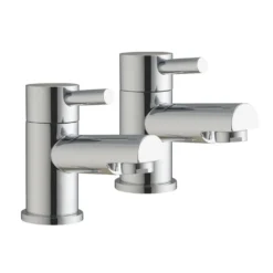 Vellamo Twist Bath Pillar Taps