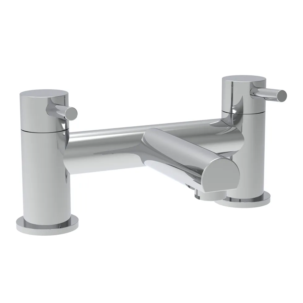 Vellamo Twist Deck Mounted Bath Filler - Chrome