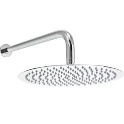 Vellamo Ultra Thin Round 400mm Shower Head & Wall Mounted Arm