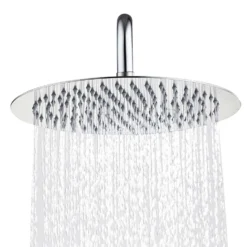 Vellamo Ultra Thin Round 400mm Shower Head & Wall Mounted Arm
