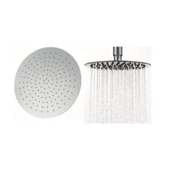 Vellamo Ultra Thin Round 400mm Shower Head & Wall Mounted Arm