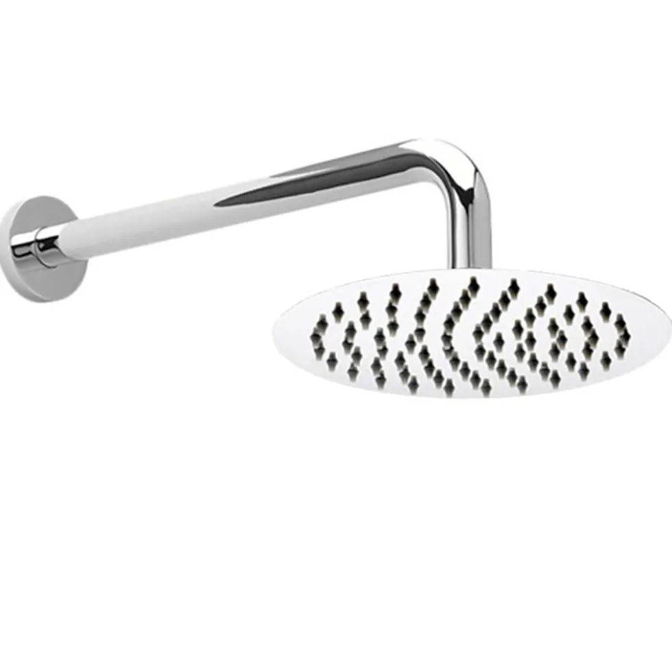 Vellamo Ultra Thin Round 300mm Shower Head & Wall Mounted Arm