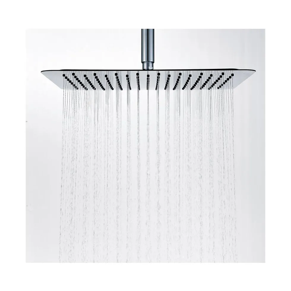 Vellamo Ultra Thin Square 300mm Shower Head & Ceiling Mounted Arm