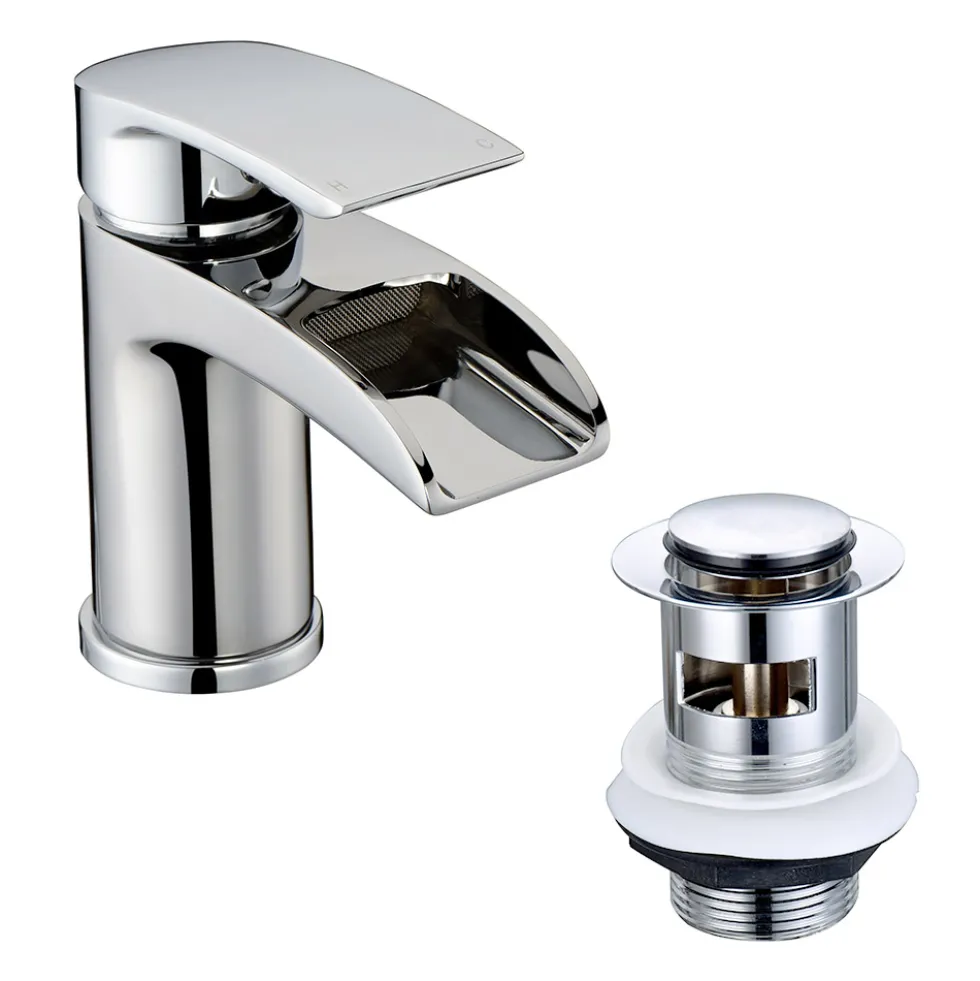 Vellamo Venta Waterfall Basin Mixer Tap & Waste